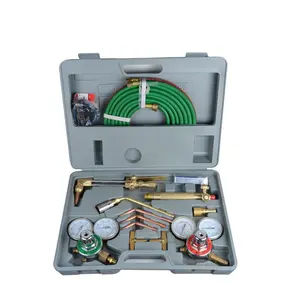 Gas Welding And Cutting Torch Kit Oxy Acetylene Oxygen Brazing Professional Set Carrying Case Cutting Set