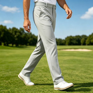 Men's Golf Pants Straight Office 29"/31"/33" Inseam Stretch Quick Dry Customized Logo Colored Pleat Casual <strong>Work</strong> Dress <strong>Trainers</strong> - Product Image 2