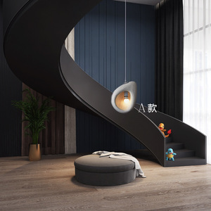 Lustre d'escalier de style Wabi-Sabi, lampe créative de villa japonaise pour chambre, séjour, duplex, loft, luminaire - Product Image 3