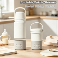 Chauffe-biberon sans fil électrique portable pour voyage, chauffe-lait maternel et eau pour bébés et enfants