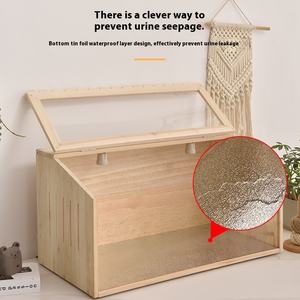 Lüks ahşap sürüngen ve Hamster yetiştiriciliği kutusu büyük uzay Pet Habitat ile akrilik şeffaf pencere Pet malzemeleri - Product Image 2