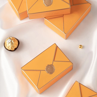 Boîte à bonbons de mariage en forme d'enveloppe avec sceau de cire, boîte de dragées de luxe pour mariage, boîte d'emballage pour chocolats et bonbons de mariage