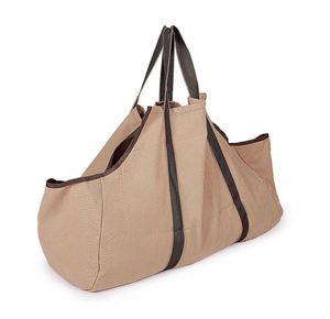 Free Sample Large Canvas <b>Log</b> Tote Bag Carrier Indoor Fireplace Landman Firewood Totes <b>Holders</b> Wood Carriers Carrying - Product Image 1