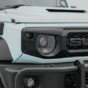 Protector de Capó de Acrílico Negro, Deflector de Capó, Protector de Insectos para Suzuki Jimny 2018-2021, Moldura Frontal - Product Image 3