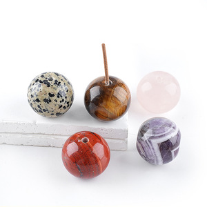 Porte-encens en pierre naturelle, forme tambour 25 mm, base de brûleur d'encens en cristal pour encens en bâtonnets, méditation, décoration intérieure, yoga, cadeau - Product Image 4
