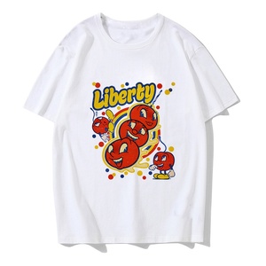 T-<span class=keywords><strong>shirt</strong></span> d'été unisexe en pur coton, nouvelle collection 2026, populaire, ample, polyvalent, imprimé, à manches courtes et col rond - Product Image 5