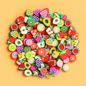 <b>Polymer</b> Clay Fruit Series Loose Beads DIY Jewelry Making Material Kit Bracelet Necklace Accessories Scattered Beads - Product Image 1