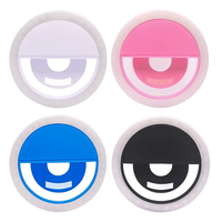Hadiah Promosi Lampu Cincin LED Isi Ulang dengan Logo Kustom untuk Ponsel, Lampu Selfie Cincin LED untuk Ponsel