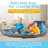 Tapis de jeu et rangement pour jouets en cubes, empilables et pliables, boîtes de rangement pour jouets avec couvercle