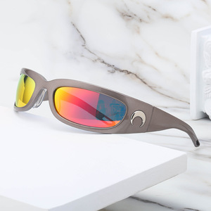 Lunettes de soleil sportives Y2K <span class=keywords><strong>Steampunk</strong></span> UV400 à monture intégrale non polarisées pour adultes unisexes, sports de plein air et conduite, vente en gros transfrontalière - Product Image 2