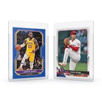 JIN OU Ultra Clear Card Toploader avec teinte bleu clair, porte-cartes à collectionner haute transparence 3x4 pour cartes de sport et d'idoles