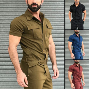 Saldi caldi da <span class=keywords><strong>uomo</strong></span> <span class=keywords><strong>tuta</strong></span> da lavoro da <span class=keywords><strong>uomo</strong></span> <span class=keywords><strong>tuta</strong></span> Casual <span class=keywords><strong>tuta</strong></span> europea e americana a maniche corte - Product Image 2
