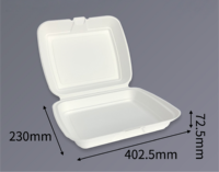Vaisselle jetable en canne à sucre 6, 8, 9 pouces – Boîte à burger en pulpe compostable écologique – Coque en bagasse pour promotion de restaurant