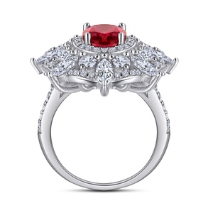 Anillo de Plata de Ley Chapado en Rodio con Circonita, Elegante Forma Ovalada, Engaste Pavé, Certificado CMA, Joyería para Bodas y Fiestas - Product Image 4