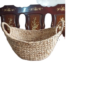 Paniers de rangement modernes en jacinthe d'eau ovales carrées multifonctionnelles de 3 pièces Boîtes de rangement durables pour boissons, aliments et fruits Bacs - Product Image 4