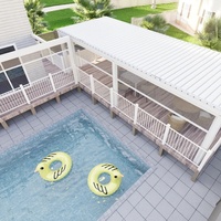 Villa Exclusive - Gazebo en aluminium de luxe - Pavillon d'ombrage extérieur avec finition écologique pour une décoration de cour inspirée de la nature