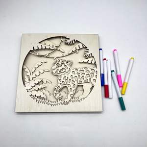 Patrones de animales huecos Artesanías de madera Adornos multicapa Personalizados de una pieza - Product Image 5