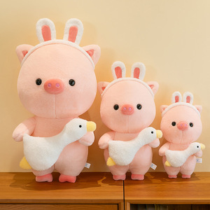 Peluche en coton PP <span class=keywords><strong>super</strong></span> douce Princesse Cochon de dessin animé, anti-stress, lavable, créative, à câliner, pour enfants - Product Image 4