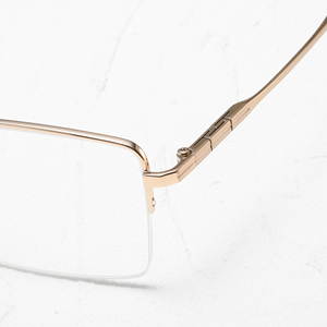 Titanium Rectangle Anti-blue Light <b>Eyeglasses</b> Full Rim Unisex Lightweight Vision Correction <b>Frames</b> Solid Color Adult Daily Wear - Product Image 2