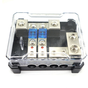 Portafusibili Universale 12V 24V 60A per Stereo Auto, Blocco di Alimentazione con Una Ingressione e Tre Uscite, Unità ANS per Auto, Camion, <span class=keywords><strong>Barca</strong></span>, Camper, Lavori di Modifica Audio - Product Image 3