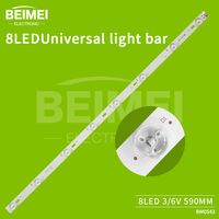 Bande lumineuse led 3V 6V 8led 590mm rétro-éclairage universel tv 32 pouces rétro-éclairage led
