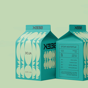 Boîte de papier en carton de forme supérieure de toit de <span class=keywords><strong>maison</strong></span> de qualité supérieure avec boîte de carton de boisson de jus de lait laminé brillant de qualité alimentaire enduit de PE - Product Image 3