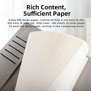 2024 Mới Đến Sự Riêng Tư An Toàn Kinh Doanh Máy Tính Xách Tay Nhật Ký Dấu Vân Tay Khóa Workbook Thời Trang Da Máy Tính Xách Tay Với 16G U Đĩa Và Bút - Product Image 6