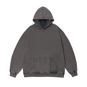 Sweat à capuche oversize pour homme Hip Hop Streetwear 100% fibre de bambou épaisse, grande taille, pull brodé imprimé style urbain - Product Image 6