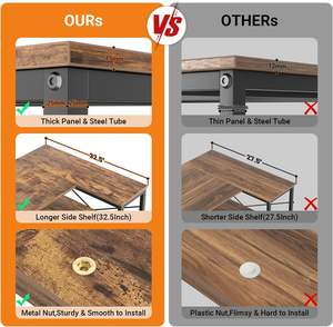 Escritorio <span class=keywords><strong>de</strong></span> ordenador moderno y sencillo en forma <span class=keywords><strong>de</strong></span> L para oficina en casa, ajustable con estantes reversibles, <span class=keywords><strong>bolsa</strong></span> <span class=keywords><strong>de</strong></span> almacenamiento para uso en estación <span class=keywords><strong>de</strong></span> <span class=keywords><strong>trabajo</strong></span> <span class=keywords><strong>de</strong></span> escritura - Product Image 5