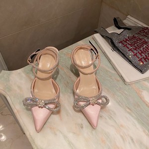 Zapatos de Novia Primavera-Verano 2022, Nuevas Sandalias de Tacón Alto con Lazo de Pedrería, Transpirables, Estilo Gladiador - Product Image 5