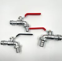 Robinet en alliage de zinc, robinet rouge 3/4 robinet d'eau 1/2 robinet d'extérieur