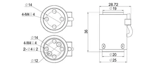 Calibtec Intelligent Small Volume Double Flange Column Load Cell 100kg 200kg 500kg