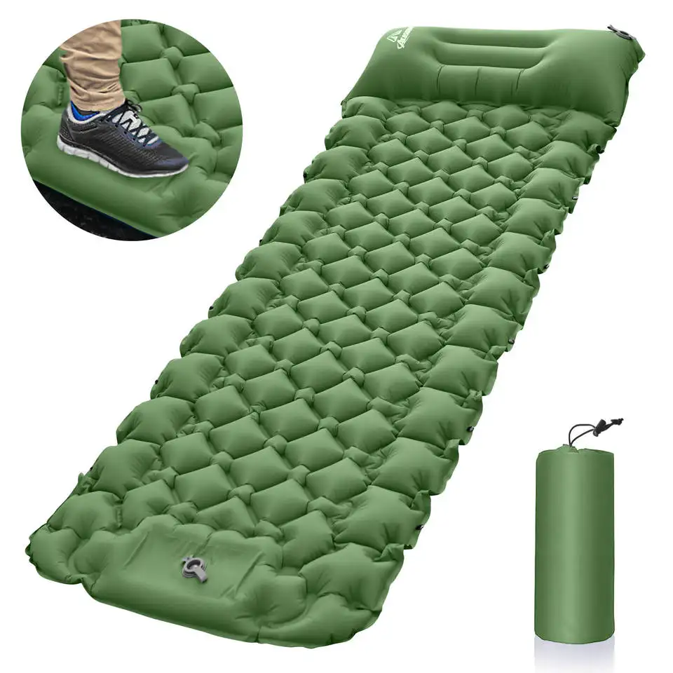 Outdoor Ultralight Tpu Compact Lightweight Inflatable Sleeping Mat Air Mattress Camping Equipment Self Inflating Sleeping Pad