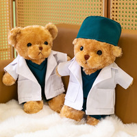 Peluche Ourson Infirmière Mignonne et Douce, Jouet en Peluche Ange Blanc, Ourson en Peluche Personnalisé avec Logo Imprimé, Jouets en Peluche Animaux Rembourrés Personnalisés