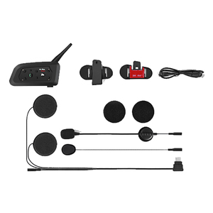 Auriculares para Motocicleta V6, Sonido Estéreo de Alta Calidad, <span class=keywords><strong>Kit</strong></span> Inalámbrico <span class=keywords><strong>Manos</strong></span> <span class=keywords><strong>Libres</strong></span>, Resistentes al Agua, Batería de 850 mAh, Larga Duración de Reproducción, Auriculares TWS - Product Image 1