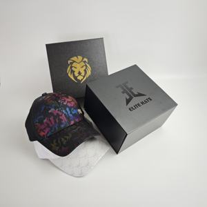 Kotak hadiah kaku kustom dengan penutup magnetis lipat lapisan spons bahan daur ulang untuk topi mewah-grosir - Product Image 4