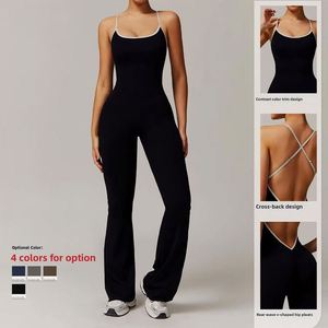 Body de yoga sexy sin mangas para mujer, de secado rápido, con efecto levantamiento de glúteos, espalda hermosa, para gimnasio y deportes - Product Image 2