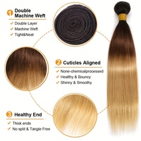 INSI Fábrica al por mayor SDD Vietnamita Hueso Recto Paquete de cabello humano crudo 100% 12A Ombre Color Paquetes de cabello humano crudo