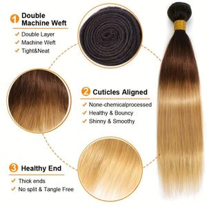 <span class=keywords><strong>INSI</strong></span> usine en gros SDD vietnamien os droit brut faisceaux de cheveux humains 100% 12A Ombre couleur brut faisceaux de cheveux humains - Product Image 2