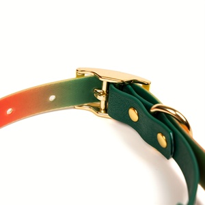 Sıcak satış özel Logo PVC köpek tasması tasma kayış seti lüks katı desen naylon su geçirmez avcılık dişli fabrika toptan - Product Image 5