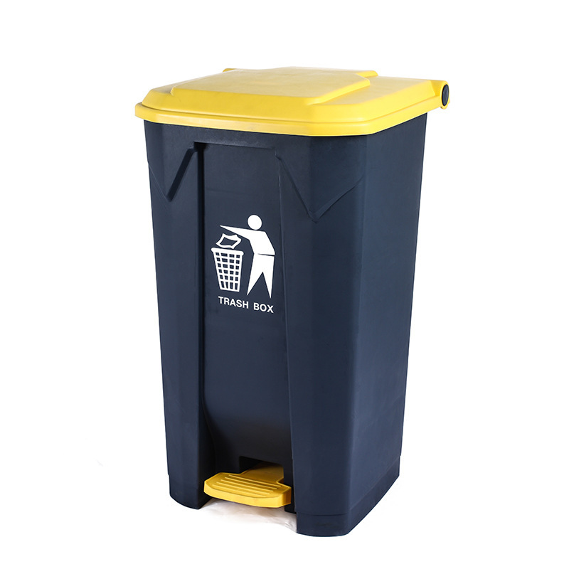 100K gray bucket with yellow lid