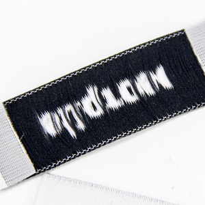 Kết thúc gấp dệt may Twill chăm sóc quần áo tag may trên tùy chỉnh cá nhân Logo bông vải in nhãn dệt Nhãn quần áo - Product Image 3