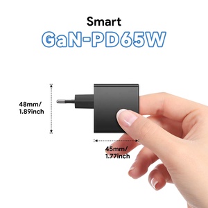 GaN PD 65W <span class=keywords><strong>USB</strong></span>-C + QC <span class=keywords><strong>12W</strong></span> <span class=keywords><strong>Adaptateur</strong></span> de voyage <span class=keywords><strong>USB</strong></span>-A double port PPS Chargeur rapide pour Samsung <span class=keywords><strong>Apple</strong></span> <span class=keywords><strong>Adaptateur</strong></span> <span class=keywords><strong>secteur</strong></span> pour ordinateur portable - Product Image 5