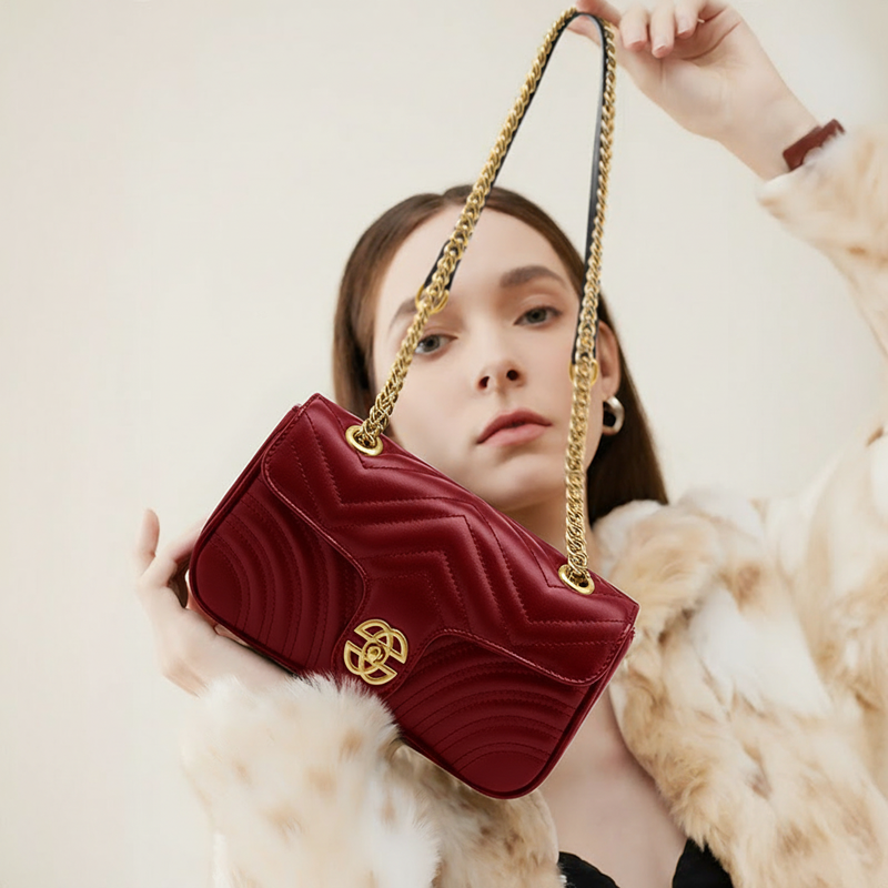 Top Grain Leather Handbags Luxury Purse