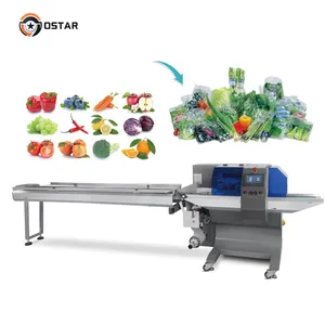 Hoge Snelle Automatische Horizontale Kussentype Afdichtingsmachine Voor Groenten En Fruit