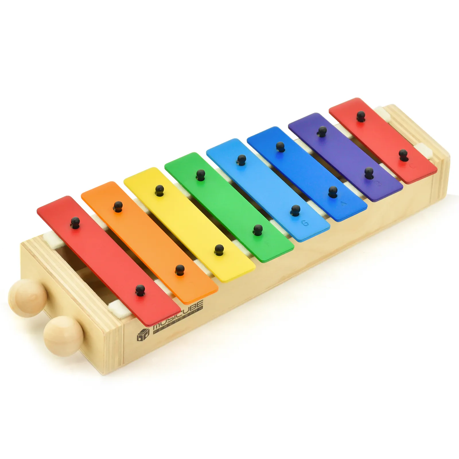 8 Tones Musical Instrument Lovely Xylophone Music Toy Kids Wooden Xylophone Educational Accordion Color Box High Five 8 Scales