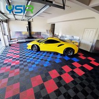 Dalles de sol en plastique PP emboîtables pour atelier commercial, 400x400mm, 18mm d'épaisseur, haute performance d'isolation, imperméables, résistantes au trafic intensif