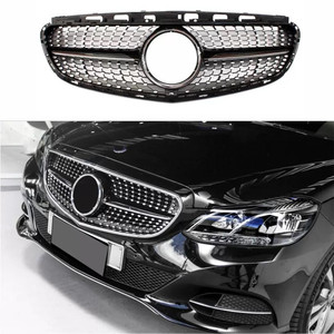 YAOCHENG Nouvelle calandre avant en ABS avec clips diamantés pour Mercedes-Benz Classe <span class=keywords><strong>E</strong></span> W212 2014-2016 Modèles Classe <span class=keywords><strong>E</strong></span> 300 D - Product Image 1