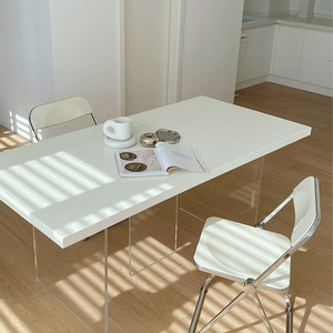 Bằng Gỗ Bắc Âu Trắng Bảng Rắn Gỗ Tái Chế Thông Gấp Bàn Ăn Cho Đám Cưới Đảng Tổ Dạ Tiệc Sự Kiện - Product Image 5