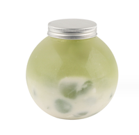 Bouteille à Boire en Plastique Personnalisée en Forme de Balle avec Couvercle Argenté, 50ml, 100ml, 150ml, 200ml, 250ml, 300ml, 400ml, 500ml, Impression Sérigraphique